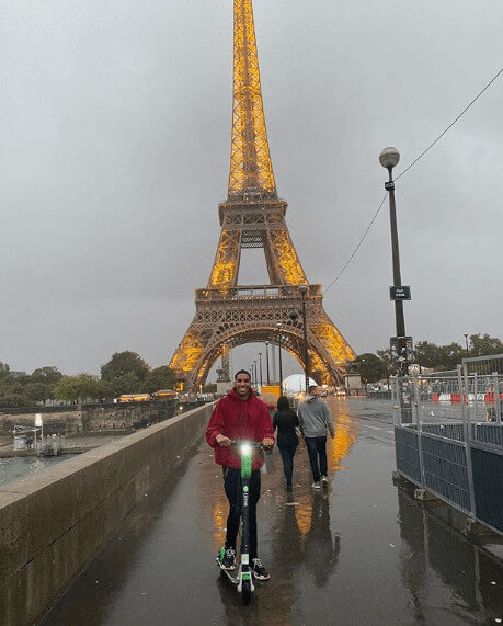 Dane Rashford Riding A Scooter In Paris